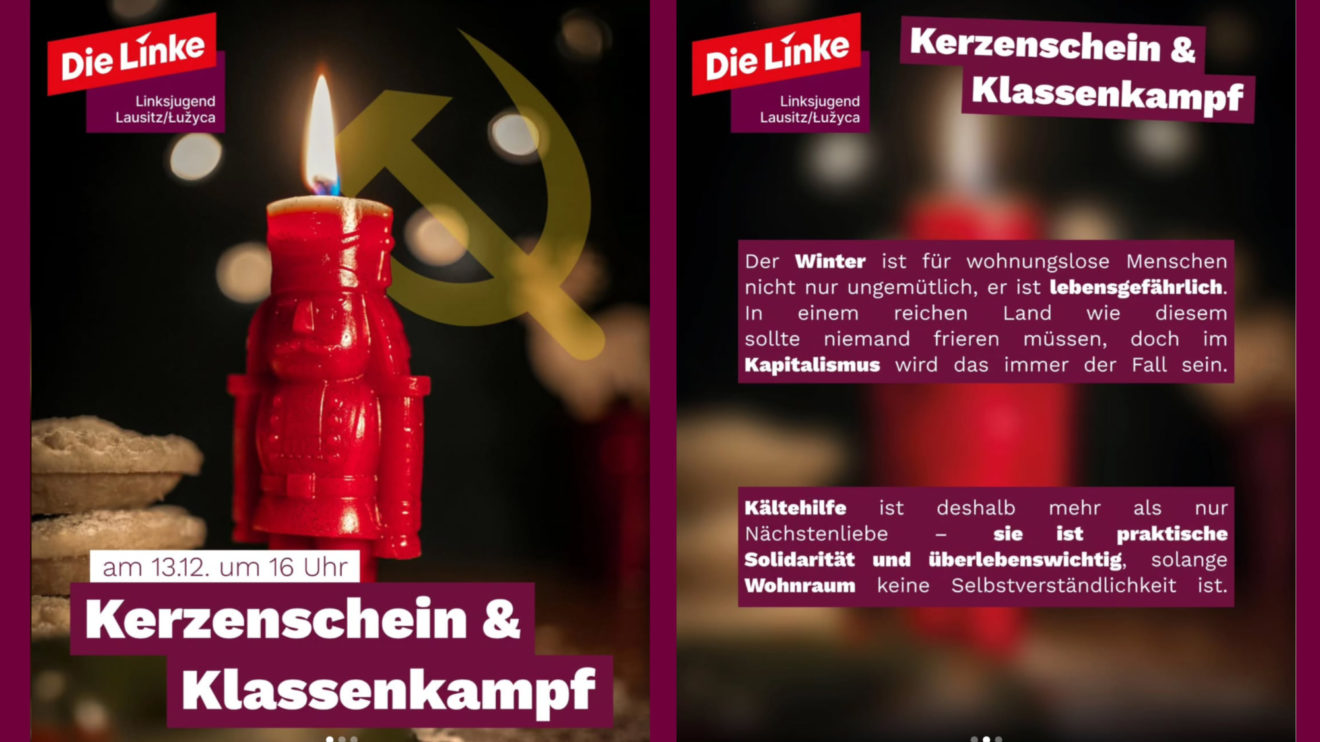 Sharepic mit dem Text der Einladung