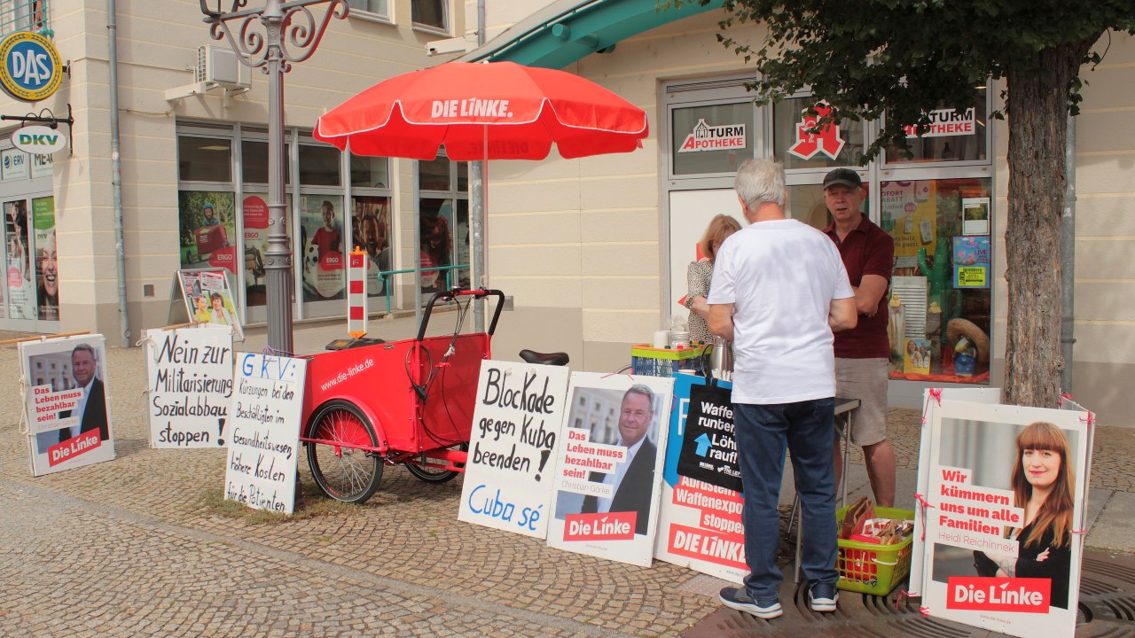 Infostand Die Linke Lausitz am 23.06.2026