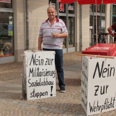 Infostand der Spremberger Linken im Juni 2026