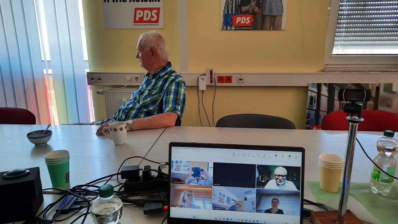 Teilnehmer am 16. Politikgespräch im Begegnungsraum der Spremberger Linken