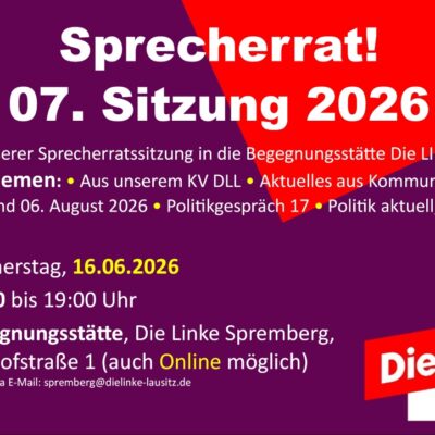Einladung zur 7. Sprecherrats-Sitzung am 16.07.2026, ab 18 Uhr