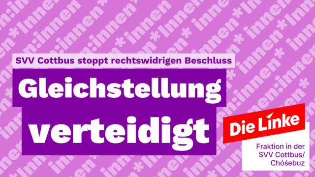 Gleichstellung verteidigt!