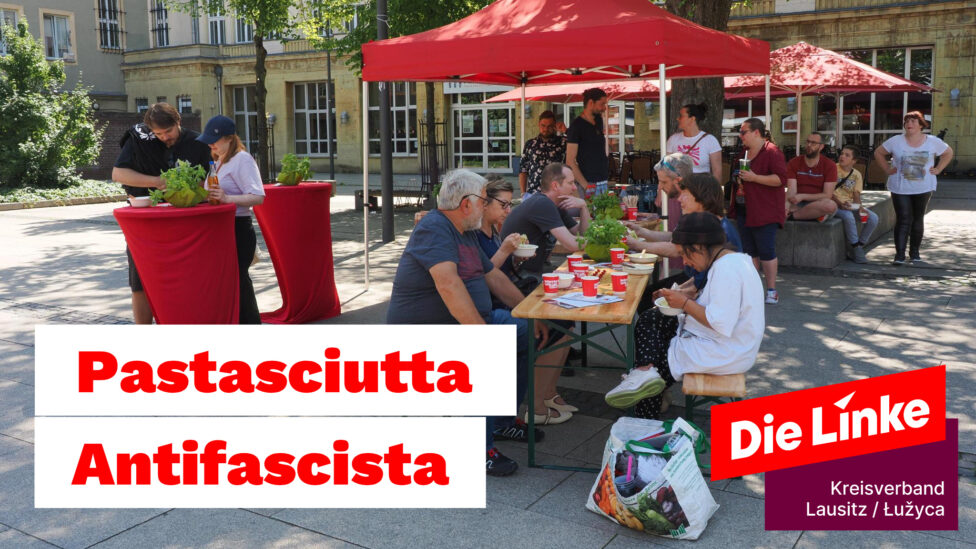 Infostand zum Pastaessen