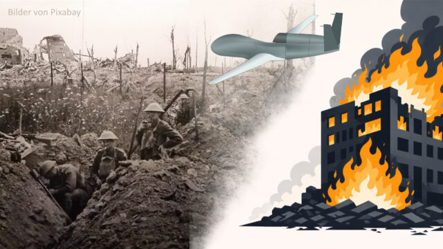 Collage von Kriegsbildern
