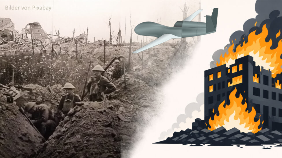 Collage von Kriegsbildern