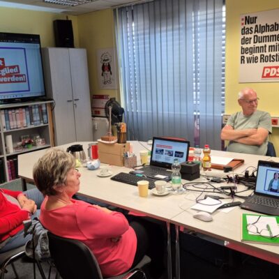Foto von der Gesprächsrunde am 25.09.2026 bei den Spremberger Linken zum Thema: Politik zum Mitreden, 19. Veranstaltung