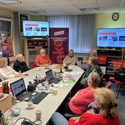 Foto von der Gesprächsrunde am 25.09.2026 bei den Spremberger Linken zum Thema: Politik zum Mitreden, 19. Veranstaltung