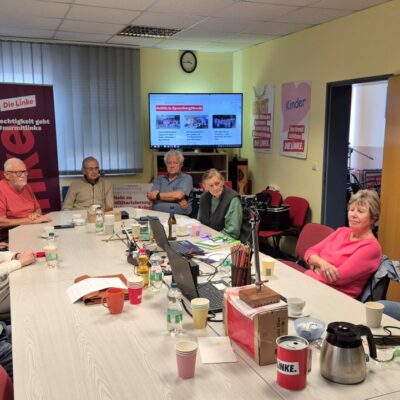 Foto von der Gesprächsrunde am 25.09.2026 bei den Spremberger Linken zum Thema: Politik zum Mitreden, 19. Veranstaltung