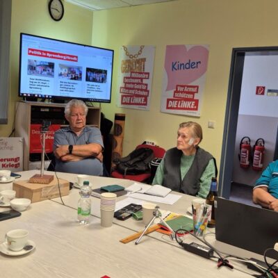Foto von der Gesprächsrunde am 25.09.2026 bei den Spremberger Linken zum Thema: Politik zum Mitreden, 19. Veranstaltung