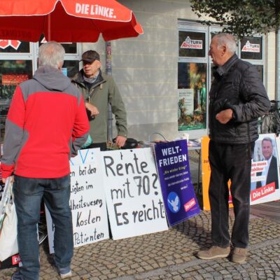 Infostand der Spremberger Linken am 13.10.2026