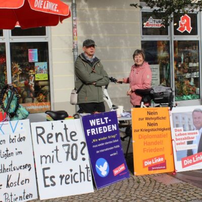 Infostand der Spremberger Linken am 13.10.2026