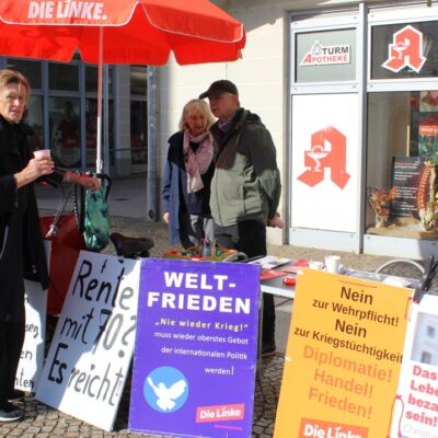 Infostand der Spremberger Linken am 13.10.2026